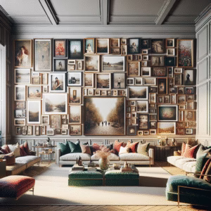 Eclectic Photo Gallery Wall Ideas For Living Rooms