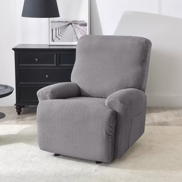 Jacquard Stretch Recliner Sofa Covers Elastic Split Armchair Chair Cover Non-Slip Chairs Slipcovers for Living Room