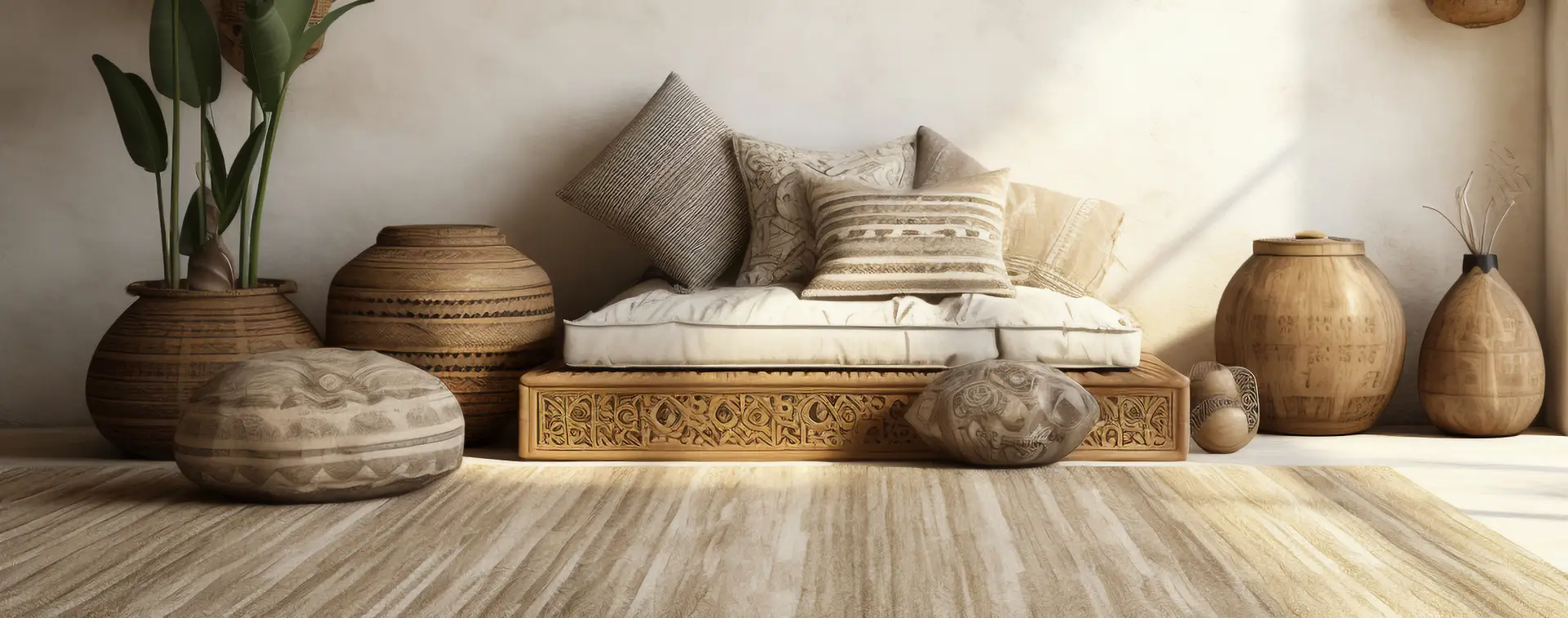 interior space decorated boho style 1