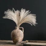 Ceramic Vase Retro Wabi Sabi Pottery Handmade Distressed Flower Vase Plant Container for Entryway Dining Room Bookshelf Rustic - Image 3