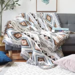 Plaid Blankets Knitted Nordic Sofa Towel Sofa Cover Full Blanket Striped Room Bedside Blanket for Home Decoration cobertor manta