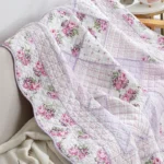 Floral Print Cotton Quilt Bedspread on The Bed Applique Duvet Quilted Blanket European Coverlet Plaid Cubrecam Bed Cover Colcha - Image 4