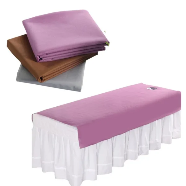 Filmed Waterproof Oilproof Bed Sheet for Beauty Salon SPA Massage Bedspread Bed Table Cover Sheets With/no Hole