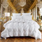 3D luxury 100% Goose Down Duvet Quilted Quilt King Queen Full size Comforter Winter Thick Blanket Solid Color - Image 4