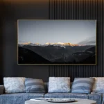 Nature Pictures Mount Fuji Taranaki Snow Mountain Posters Prints Black White Landscape Canvas Painting Wall Art Home Decor - Image 5