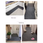 Can Be Cut Thin Doormat for Entrance Outdoor Indoor Striped Gray Kitchen Area Rugs Anti Slip Carpet for Hallway Door Floor Mats - Image 4