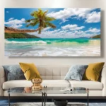 Tropical Island Wall Art Beaches Coconut Tree Pictures Landscape Posters and Prints Seascape Canvas Painting Living Room Decor - Image 2