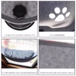 Cat Window Hammock With Strong Suction Cups Pet Kitty Hanging Sleeping Bed Storage For Pet Warm Ferret Cage Cat Shelf Seat Beds - Image 5