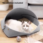 Cozy Foldable Felt Cat Bed - Stylish Retreat for Felines - Image 3