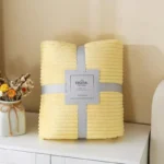 Fleece Bedspread Bed Covers Sofa Blanket Throw Blankets Plush Solid Color Soft Plaid - Image 4