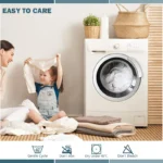 Safe Waterproof Mattress Cover Soft Comfortable Breathable Bed Cover With Elastic Band Fit Machine Washable Single Double Size - Image 6