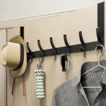 1pc Wall Mounted Coat Rack, Over The Door Hooks, 6 Hooks Door Hanger, for Hanging Clothes Hat Towel，Wall hanging，Wall-mounted - Image 6