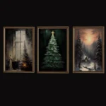 Gothic Horror Christmas Canvas Print Dark Aesthetic Art Posters Painting Winter Christmas Night Landscape Living Room Home Decor - Image 5