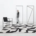 Modern Luxury Carpets for Living Room Fluffy Soft Plush Rug Black White Lines Bedroom Decor Carpet Large Area Washable Study Mat - Image 3