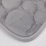 3pcs/Set Solid Color Simple Bathroom Water-absorbing and Non-slip Floor Mat Stone Pattern, Comfortable and Soft, Three-piece Set - Image 5