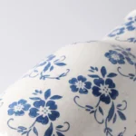 Charming Handcrafted Blue & White Ceramic Vase with Crackle Finish - Image 5