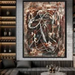 Abstract Graffiti Art Black Brown Texture Lines Aesthetic Art Canvas Painting Wall Mural Posters Prints Living Room Home Decor - Image 5