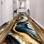 Luxury Golden Long Corridor Carpet High End Hotel Lobby Decoration Rugs Stairway Hallway Stairs Runner Rug Non-slip Kitchen Mat - Image 4