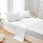 Queen Size Bed Flat Sheet - Soft Plain Solid Color Top Sheets Double Bed Linen without Pillowcase for Home Bedding Essentials - Image 3