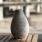 Vintage Ceramic Vase 20.8cm(8.2inch) ,Handmade Flower Vase For Home Decor, Farmhouse Style Table Centerpiece, Retro Vasen - Image 2