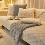Plush Sofa Cushion Winter Nordic Anti-slip Cushion Back Cover Modern Simple Winter Leather Sofa Cover - Image 2