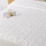 Nordic Embroidered Cotton Quilted Bedspread, Padded Blanket, Throw Coverlet, Home Coverlet, Summer, 3Pcs - Image 5