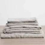 3PCS 100% Washed Linen Sheet Set Natural Flax Bed Sheets 2 Pillowcases Breatherable Soft Farmhouse Bedding Bedsheet Flat Sheet - Image 2