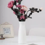 Plastic Flower Vase Imitation Ceramic Solid Color Flower Arrangement Container Living Room Decoration - Image 5