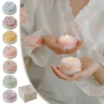 Flowers Scented Candle, Rose Shape Candle, Romantic Atmosphere - Valentine Gift Fake candle Candle lamp Magic birthday candles - Image 2