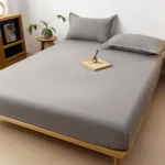 Throw Waterproof Mattress Cover Bed Fitted Sheet Mattress Bedspread Protector Pads Single/Double/King/Queen Full Size Gray/White - Image 5