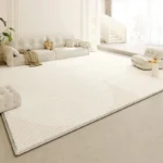 Luxurious Cream Plush Area Rug for Cozy Living Spaces - Image 2