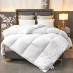 Solid White Goose Down Like Duvet Fluffy Quilted Comforter Comfortable Warm Winter/Autumn Thick Blanket 150*200cm Quilt Core - Image 4