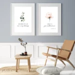 Lamentations 3:23 Bible Verse Watercolor Flowers Canvas Painting Scripture Quotes Posters Wall Art Pictures Bedroom Home Decor - Image 2