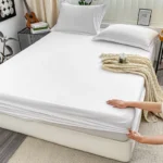 Solid Brushed Bed Sheet Set,Premium Fitted Sheet and Pillowcases,Soft Sateen Finish for Luxurious Comfort,Easy Care - Image 3