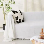 Woven Cotton Sofa Cover Blanket White Grey Sofa Towel for Living Room Furniture Decor Tapestry Couch Cover - Image 2