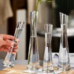 Transparent Glass Flower Vase Small Vase Hydroponics Plant Flower Terrarium Luxury Room Table Home Decor Wedding Decoration - Image 2