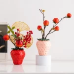 Strawberry ceramic vase, flowerpot, living room, home decoration and ornaments