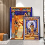 Ancient Egyptian Nordic Poster God Thoth Atum Seshat Pharaoh Tomb Wall Art Print Canvas Painting Decor Pictures For Living Room - Image 2