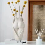 Ceramic Semi-naked Vase Human Body Crafts Female Ass Flower Arrangement Accessories Home Decoration Ornaments - Image 2