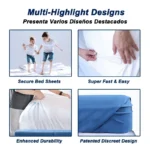 Invisible Bed Sheet Holder Clips No Slip Needle Free Grippers Secure Safe Bedding Anti-Shift Fasteners for Home/Crib/Elderly Bed - Image 4