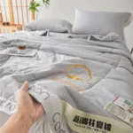 New 100% Cotton Filling Spring Summer Quilt Soft Skin-friendly Quilted Comforter Fashion Single Double Bed Blanket Grade A Duvet - Image 3