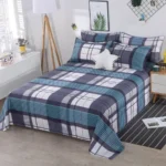3pcs/Set Home Textile Bed Sheet Set with Pillowcases Cotton Material Lovers Room Bedding Room Flat Sheet