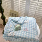 High-quality Cartoon Summer Cooling Blanket for Bed Double Side Ice Silk Air Conditioning Comforter Soft Cool Feeling Silk Duvet - Image 5
