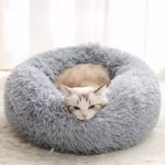 Home Plush Pet Nest Winter Cat Nest Dog Nest Warm Detachable and Washable Round Cat Nest Pet Bed Seasonal Universal Decoration - Image 2