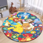 Pokemon Cartoon HD Printed Round Carpet Dropshipping Rug for Living Room Area Rug Large Pet Mat Soft Circle Rugs Room Carpet - Image 2