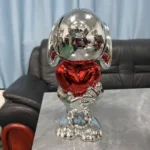30cm Snoopy Statue Cartoon Holding Heart Snoopy Sculpture Electroplated Figure Desktop Ornaments Home Decor Housewarming Gift - Image 3
