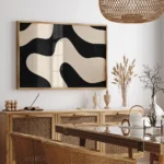 Modern Abstract Line Beige Black Minimalist Posters Prints Canvas Painting Wall Art Pictures Living Room Home Decoration - Image 3