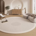 Cream Style Carpets for Living Room Fluffy Soft Bedside Floor Mat Thick Plush Bedroom Decor Round Carpet Cloakroom Anti-slip Rug - Image 4