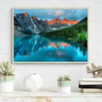 Nature Landscape Green Forest Mountain Lake Boat Poster Print Canvas Painting Wall Art Pictures Modern Living Room Home Decor - Image 4