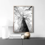 Scandinavian Black and White Tree Branch Print Hunting Posters Deer Antlers Wall Art Woodland Tree Canvas Painting Home Decor - Image 6